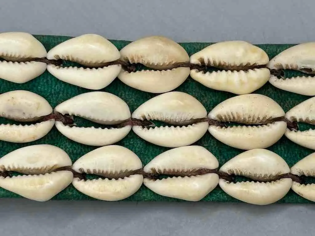 African Finest Quality Cultural Wide Real Cowrie Shell-Leather Tie Closure Belt - 4 colors