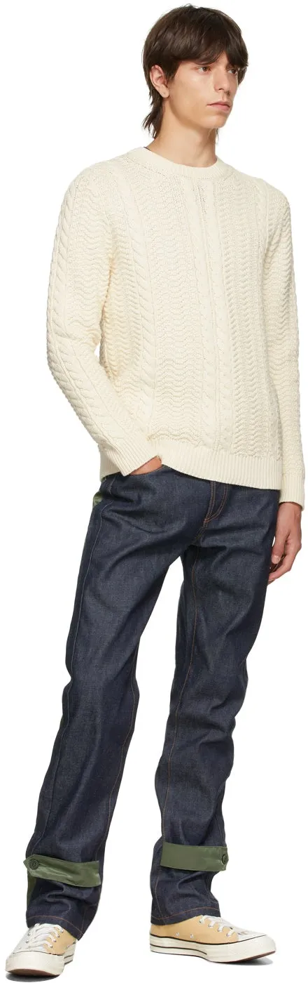 A.P.C. Off-White Cable Knit Clay Sweater