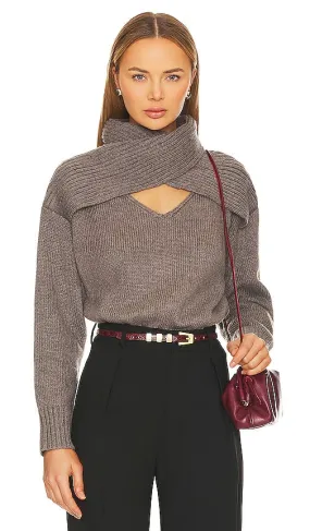 ASTR the Label Pearson Sweater in Charcoal