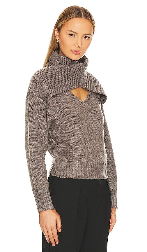 ASTR the Label Pearson Sweater in Charcoal