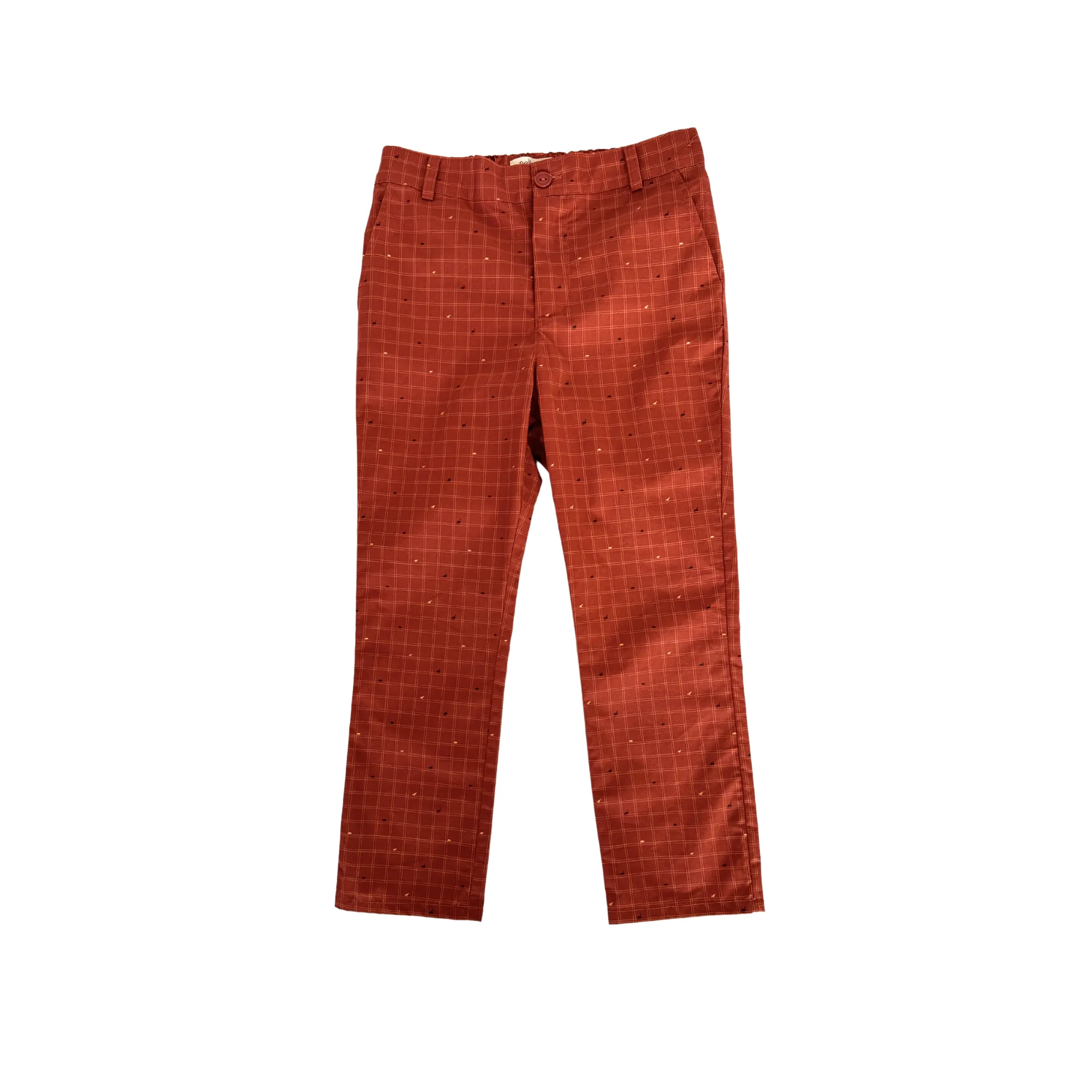 Boys' Chinos in Red Dino