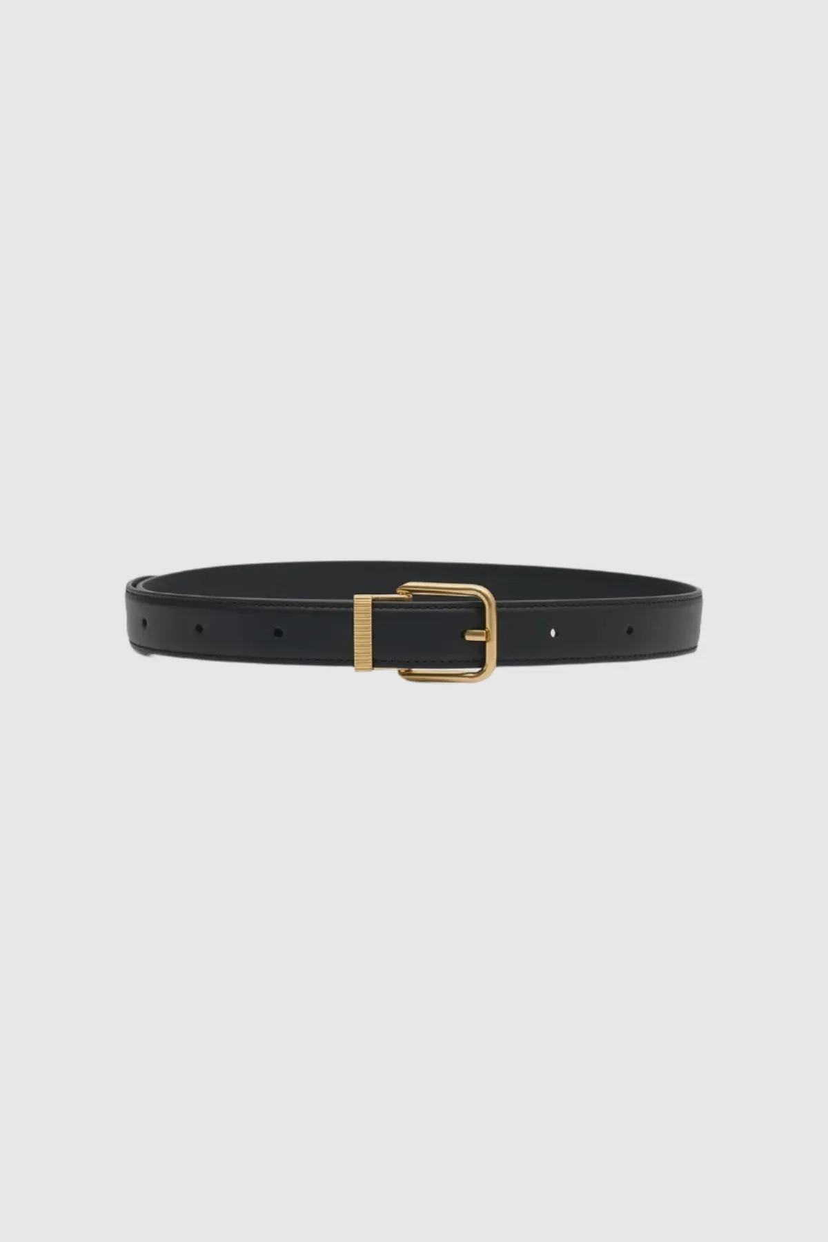 Camilla and Marc Emersyn Leather Belt in Black with Gold