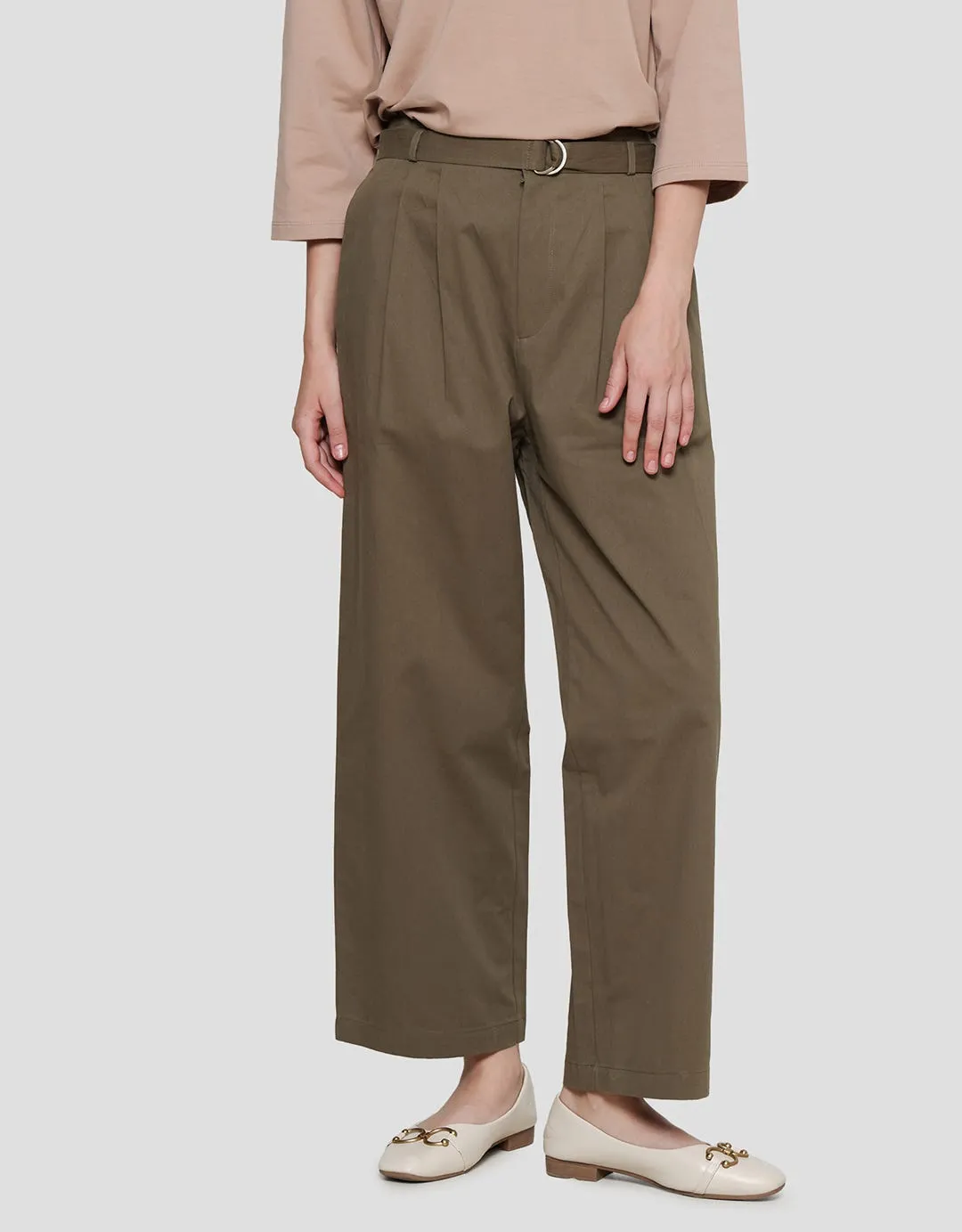 Connexion Belt Loose Celana Panjang Wanita