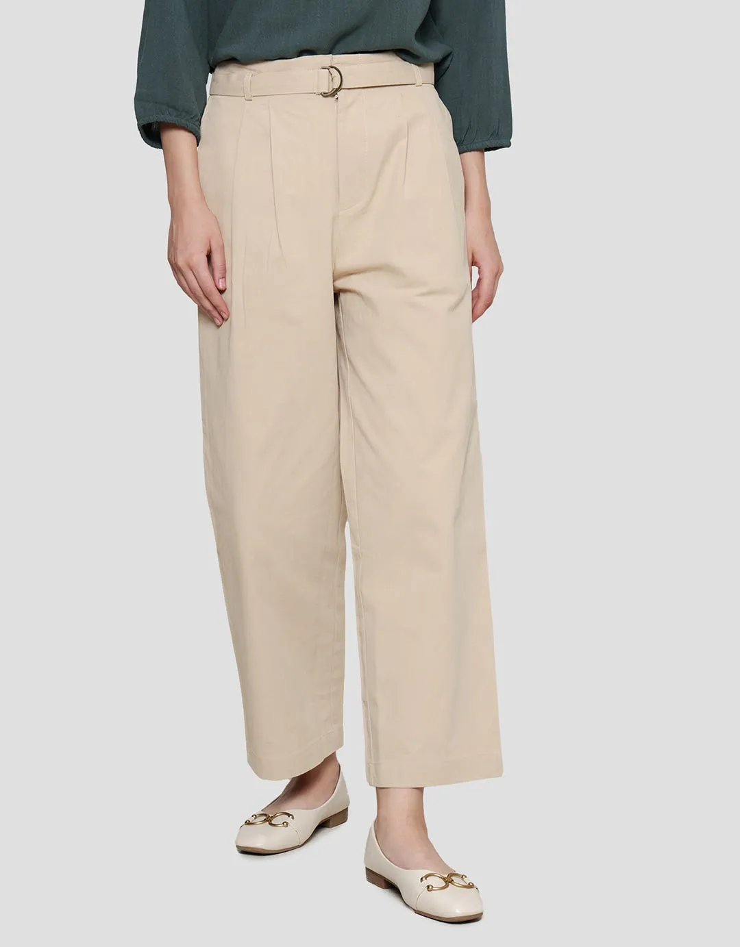 Connexion Belt Loose Celana Panjang Wanita