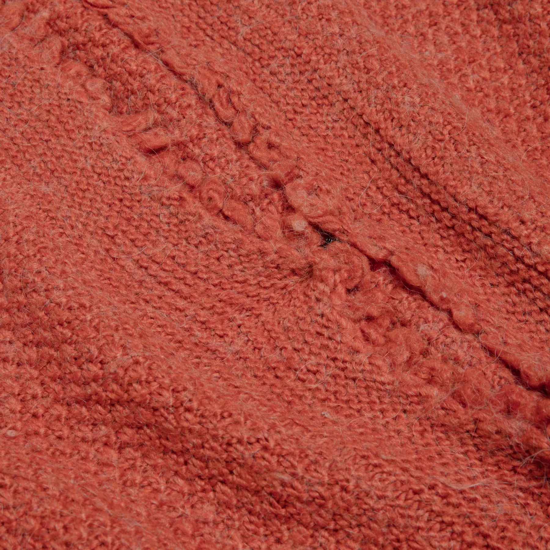 Garter Seed Stitch Picot Trim Cardigan