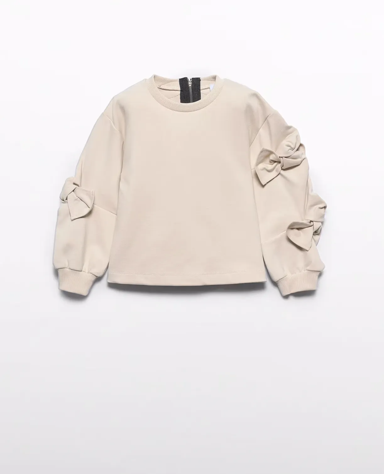 Girls Knit Pullover with Bow Detail