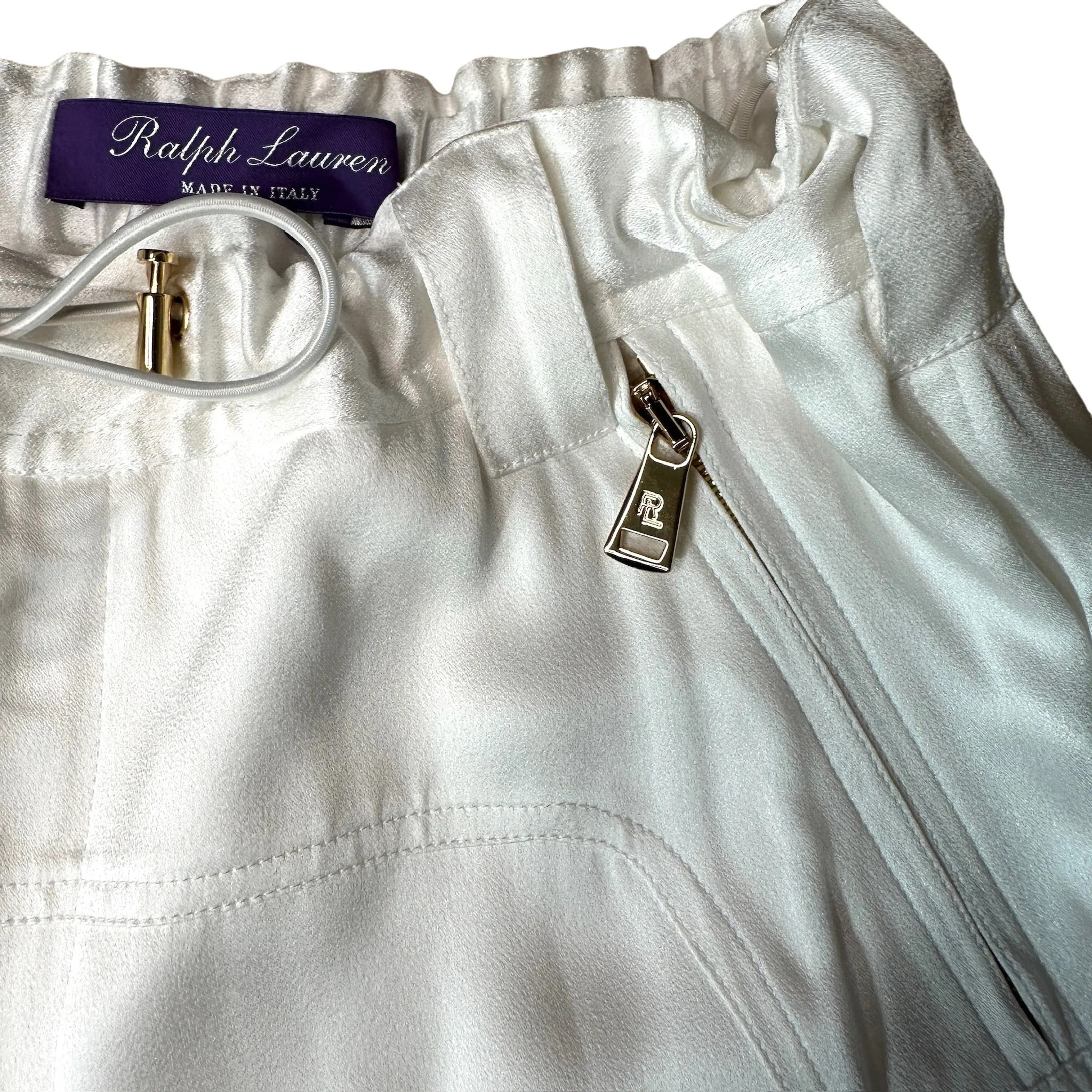 Glossy White Cargo Pant - 2