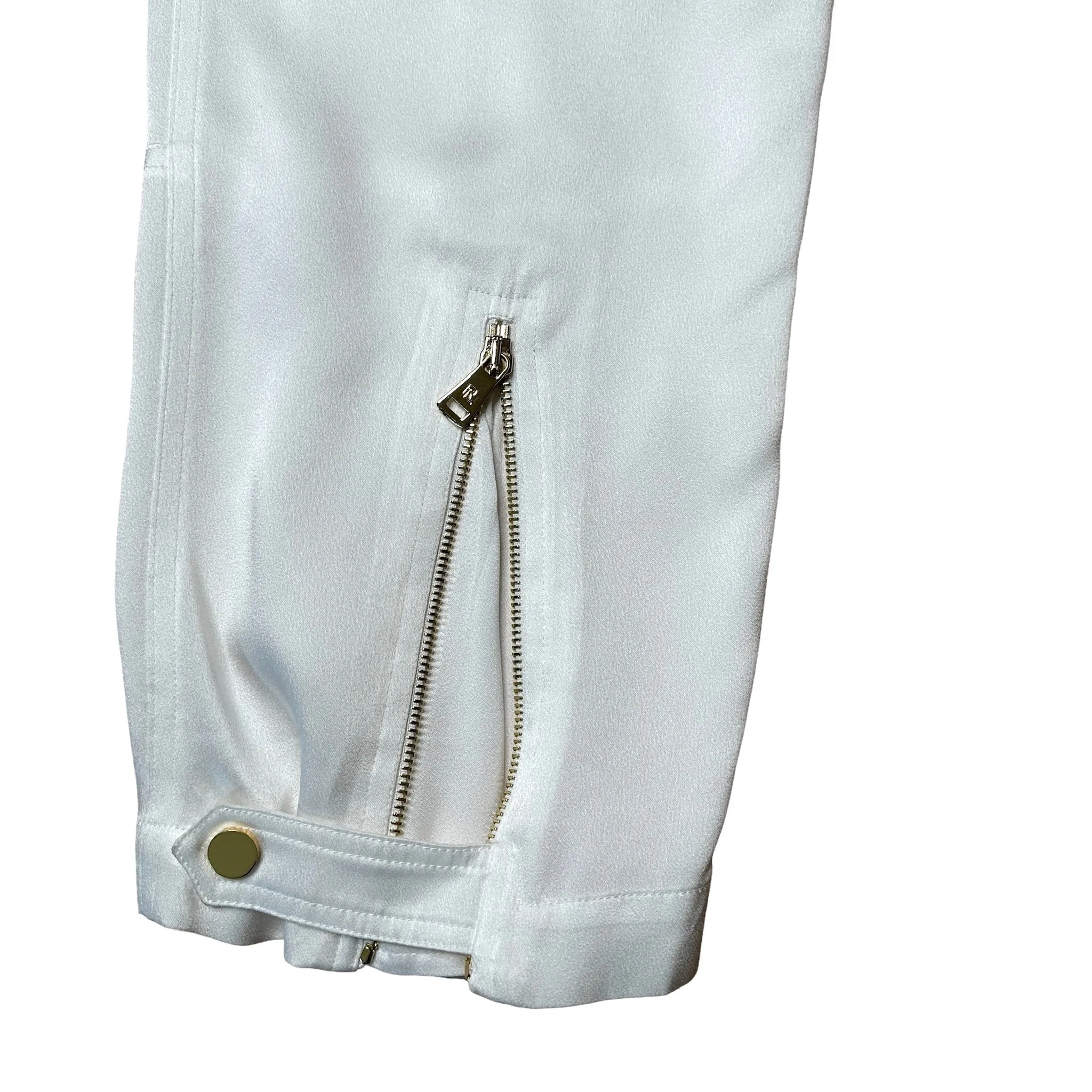 Glossy White Cargo Pant - 2