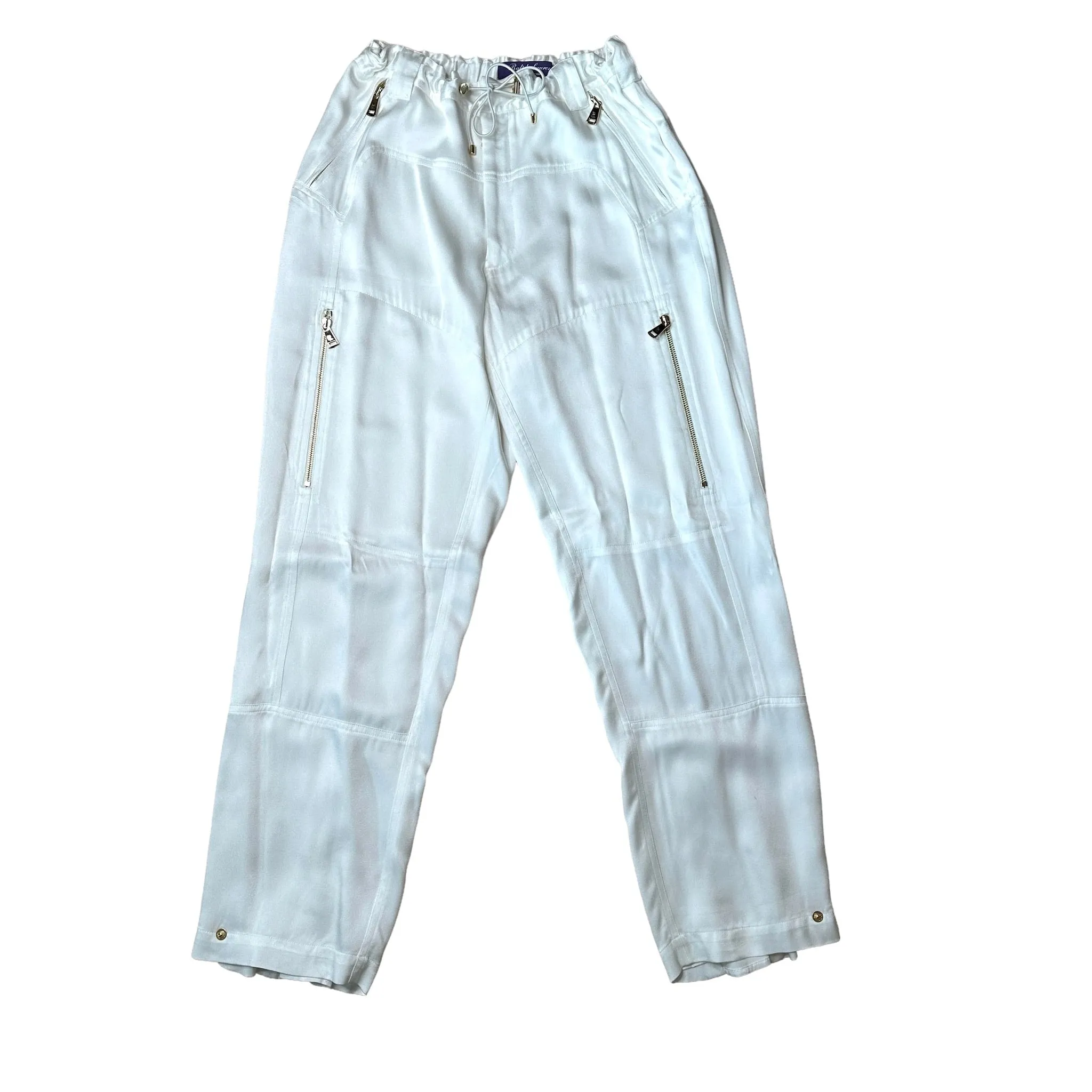 Glossy White Cargo Pant - 2
