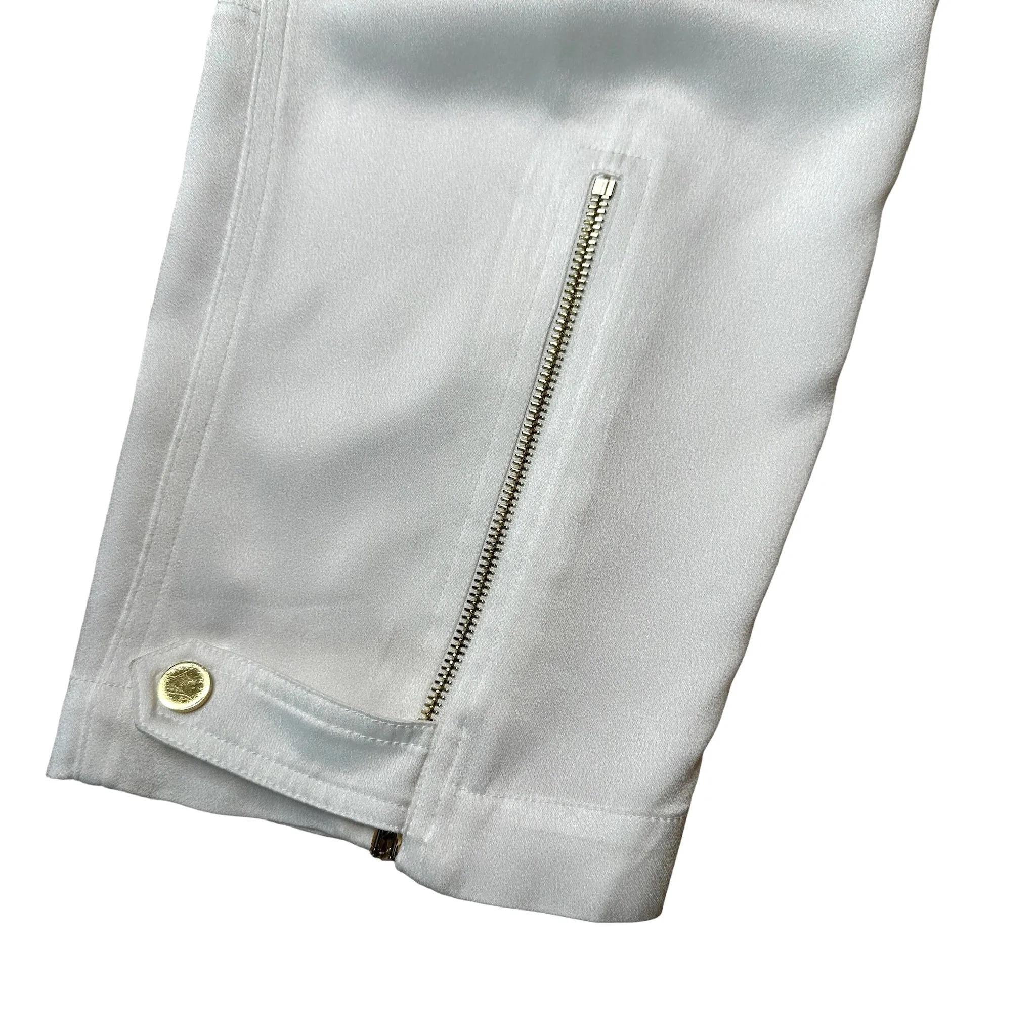 Glossy White Cargo Pant - 2