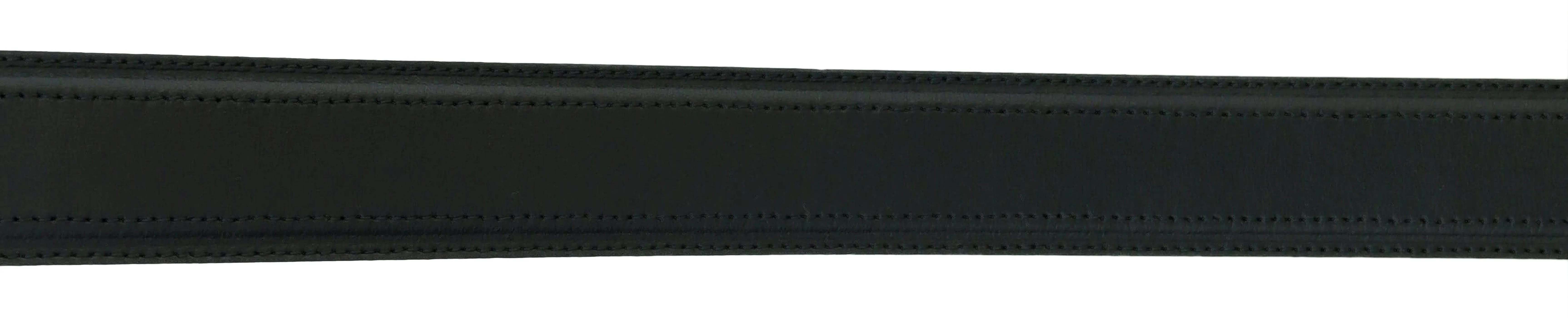 Pierre Cardin Black Stitch Detail Classic Buckle Ratchet Closure Adjustable Belt Adjustable Mens Belt-