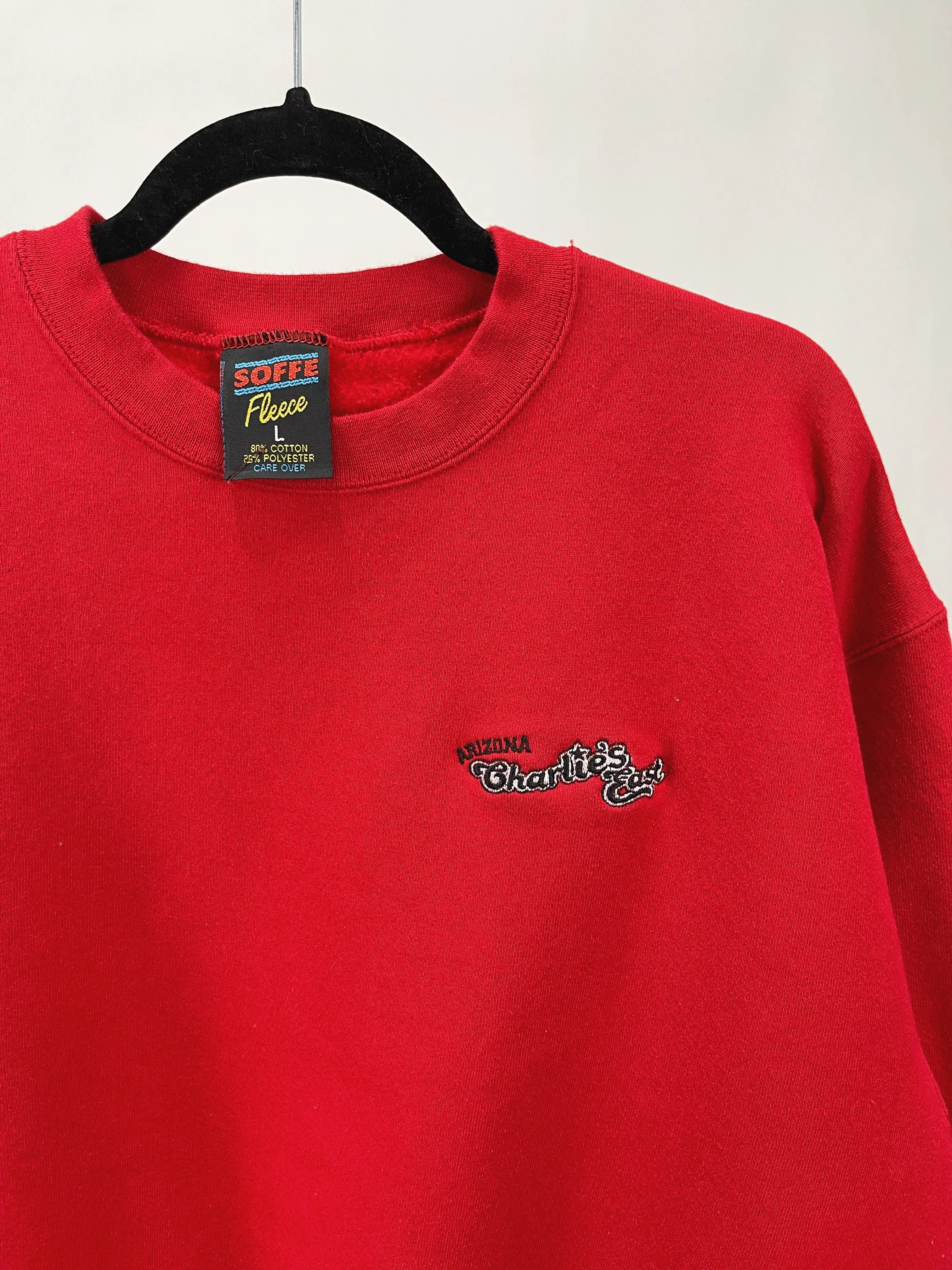 Vintage Arizona Charlie's Red Crewneck Sweatshirt (L)